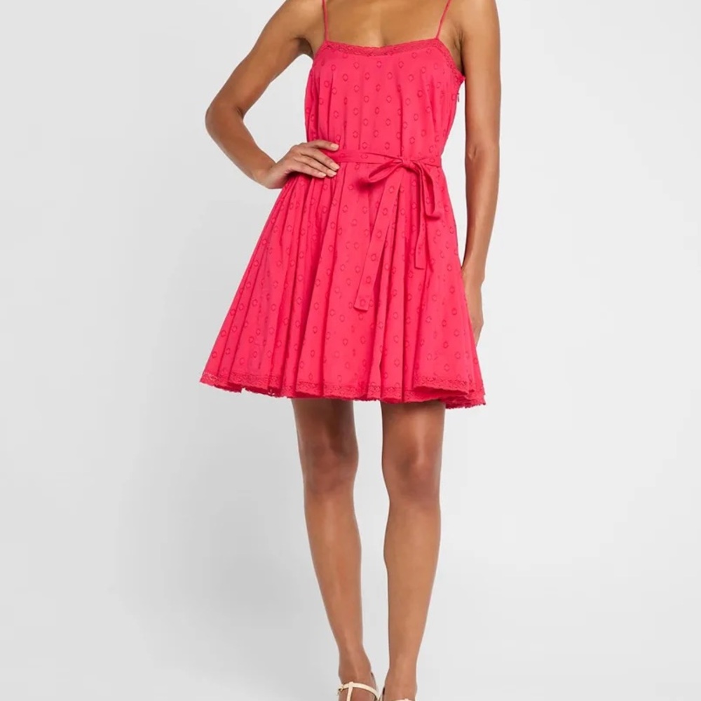 NWT Ulla Johnson Women's Beatriz Dot Jacquard Cotton Dress